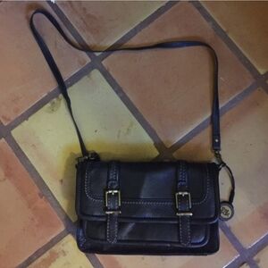 Black Leather Crossbody Bag